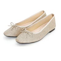 バニラ ホワイト フラットシューズ ゴールドバックル ランバン人気シューズ「バレリーナ」ゴールドバックル輝くフラット