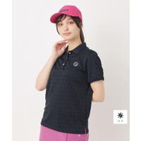 アダバット 長袖 ワンピース 42 レディース LL 吸水速乾 UVカット XL UVカット/吸水速乾 シャンブレーストレイプ 長袖ポロシャツ[品番