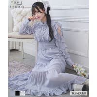 セーラーカラーロングワンピース【大きいサイズあり】 韓国 夢展望