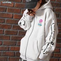 裏起毛 サガラ刺繍 ZIPパーカー[品番：OCGW0003955]｜ONE 4