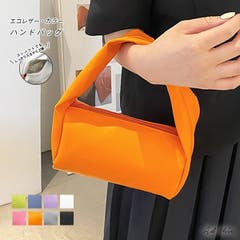 MARROW オレンジ バケツ型ハンドバッグ