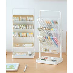 大容量化粧品収納ケース 天板防塵鏡 引き出し付き北欧風[品番