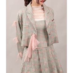 HOOK】for girls リボン刺繍ポロ襟ニット【AW】[品番
