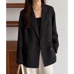 ベージュ シアージャケット ダブルボタン アウトレット】【夏向け】麻調ベージュ ダブルジャケット