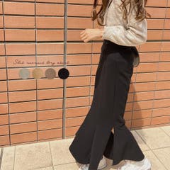 L LAUIR lauir らうあー ラウアー ﾗｳｱ- らうあ ラウア | スリットマーメイドロングスカート