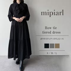 ボリュームスリーブふくれジャガードワンピース[品番：AMTW0011804