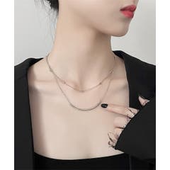 チョーカー 2連チェーンネックレス[品番：AGCW0005611]｜SUNSHINE