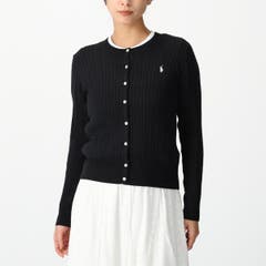 POLO RALPH LAUREN ポロラルフローレン　ケープカーディガン 黒 ケーブルニット ウールカシミヤ カーディガン （カーディガン・ボレロ