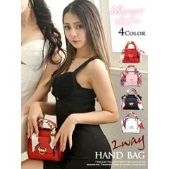 R Ryuyu　リューユ　 | ハンドバッグ キャバクラ ショルダーバッグ bag ワンカラー 単色 スカーフ キャババッグ 店内バッグ ミニバッグ 高級感 カジュアル Ryuyu