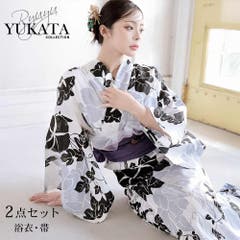 ゆ**様 浴衣✴︎リーフ柄 浴衣 白 リーフ柄[品番：RV000012052]｜Ryuyu（リューユ）の