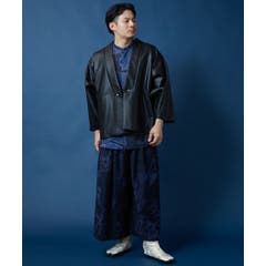 【Hamu様限定】気高し（ケタカシ）メンズ羽織り袴風ワイドパンツ上下セット カヤ】隠れ色 袴風メンズワイドパンツ[品番：ACNW0019736]｜アミナ