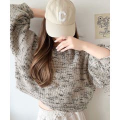 C Classical Elf 　クラシカルエルフ　ｸﾗｼｶﾙｴﾙﾌ | まるでスウィーツなふんわり感。ミックスヤーンクッキーニットプルオーバー