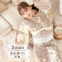 3点SET]アンティーク薔薇柄浴衣【YUKATA by dazzy】[品番