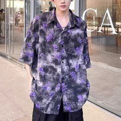 ランバン 総柄シャツ 花柄 M コットンブラック/パープル美品 柄シャツ 花柄 ピンク[品番：DCTW0004588]｜Decorative （デコラティブ