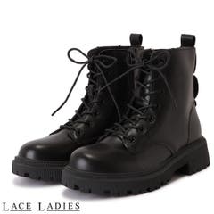 2way 厚底 レースアップブーツ[品番：LCLW0003147]｜レース