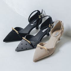 クッション入り】エナメルオープントゥパンプス[品番：EVOW0001279