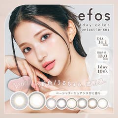 M MORECONTACT モアコンタクト もあこんたくと カラコン専門店 モアコン もあこん | カラコン エフォス ワンデー【1箱10枚入】度あり 度なし 14.1mm 南りほ efos 1day UVカット 高含水 カラー コンタクト