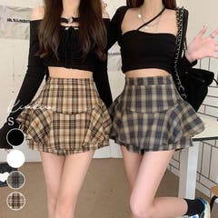 ギンガムチェックAラインショートパンツ ボトムス パンツ[品番