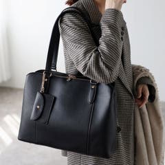 G GUSCIO グッシオ ｸﾞｯｼｵ ぐっしお | ファッション誌【美人百花】2024年2月号に掲載 ビジネストートバッグ　A4対応　パスケース付 17-1129