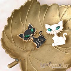 ブローチ レディース 黒猫[品番：LNLA0008721]｜lunolumo