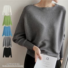 再入荷 レディースニットセーター 長袖ラウンドネック[品番