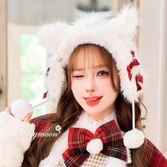 ふわふわメレンゲリボンキャットサンタ[品番：MYMT0000823]｜Malymoon