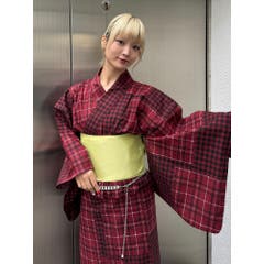 jouetieオリジナル】タータンチェックセパレート浴衣[品番