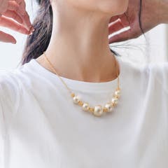 ロングネックレス トリニティ 3連[品番：MLOA0001390]｜Melody