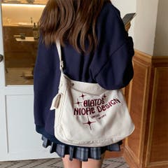 【代引き不可】 ショルダーバッグ キャンバス 大容量通学[品番：AGCW0004562 バッグ