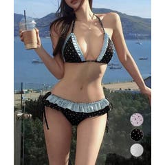 シルキーシャボンチェックビキニ《レディース水着7点セット