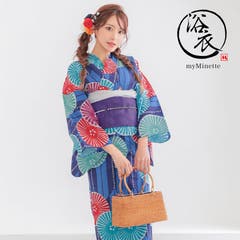 Tika 水色地に百合柄浴衣2点セット 浴衣[品番：XK000012767]｜Tika