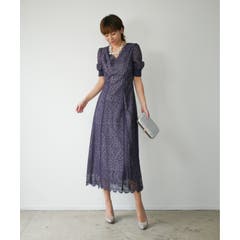 LACE COMBI PLEATS DRESS[品番：MYTW0000006]｜My shawty