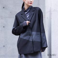 kOhAKUバイカラーアシンメトリージャケット[品番：MITW0015677