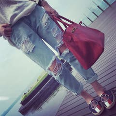 レディースダメージジーンズ穴開きデニムゆったりめジーパン 人気 品番 Ii Miniministore ミニミニストア のレディース ファッション通販 Shoplist ショップリスト