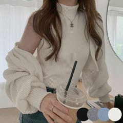 V VIVID LADY　ビビッドレディー びびっとれでぃー　vivid lady vivid VIVID | ボレロ+トップス セット レディース 長袖 セットアップ ボレロカーディガン ハイネックトップス レディース ボレロカーディガン セットアップ 無地 ハイネック ノースリーブ sedo0270