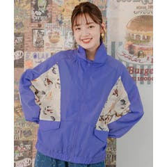 異素材切替バルーンスリーブ 刺繍入りシアーブルゾン[品番