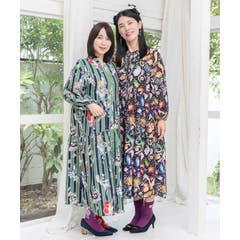 Scolar パッチワークラビルアップリケ裏毛チュニック スカラー ScoLar パッチワークラビルアップリケ裏毛チュニック
