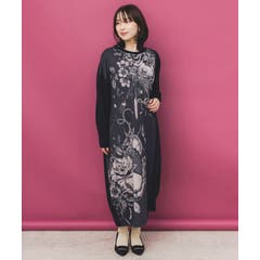 Scolar パッチワークラビルアップリケ裏毛チュニック スカラー ScoLar パッチワークラビルアップリケ裏毛チュニック