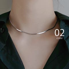 シルバースネークチェーンネックレス Type K[品番：TTMW0000336