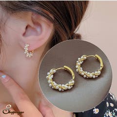 揺れるロングピアス 花 [品番：JRKW0002513]｜shoppinggo