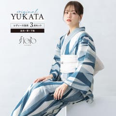 単品]麻の葉古典柄綿麻浴衣[品番：TV000009773]｜titivate
