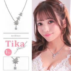 ティアラインビジュー×パールピアス＆ネックレスセット アクセサリー