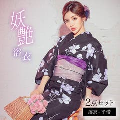 Tika 艶やかに咲き誇るモダン薔薇浴衣2点セット 浴衣[品番