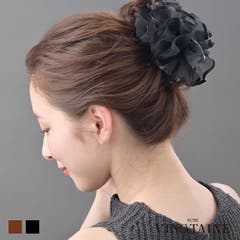 パール調フラワーヘアゴム ヘアアクセ フラワー[品番：VTNA0005134