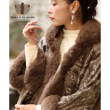 ミックスフェイクファーコート[品番：MKSW0027449]｜MURUA