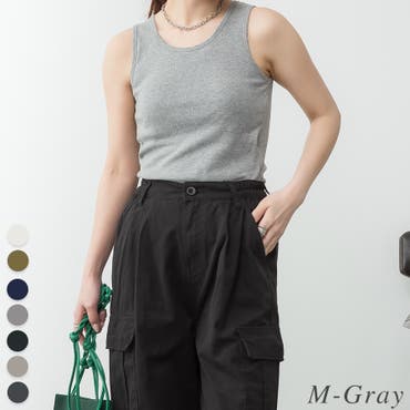 麻入り抗菌防臭カップ付きタンクトップ3色組[品番：BCYW0035947