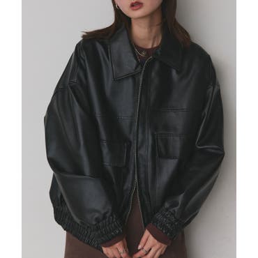フェイクレザーショートダウン[品番：MKSW0068413]｜EMODA（エモダ
