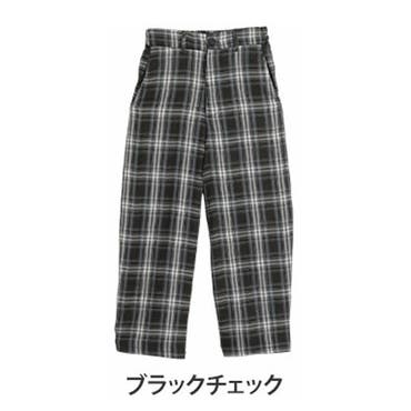 お手軽価格で贈りやすい チェック柄 ワイドパンツ レディース[品番：II000005751 パンツ
