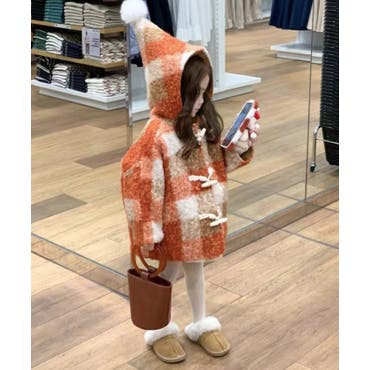 キッズ チェック柄ボアジャケット[品番：PA000013185]｜coca（コカ）の