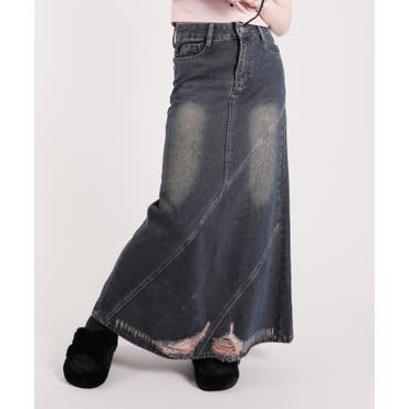 WEB限定】【TINY】HIP HUGGERSデニムロングスカート[品番